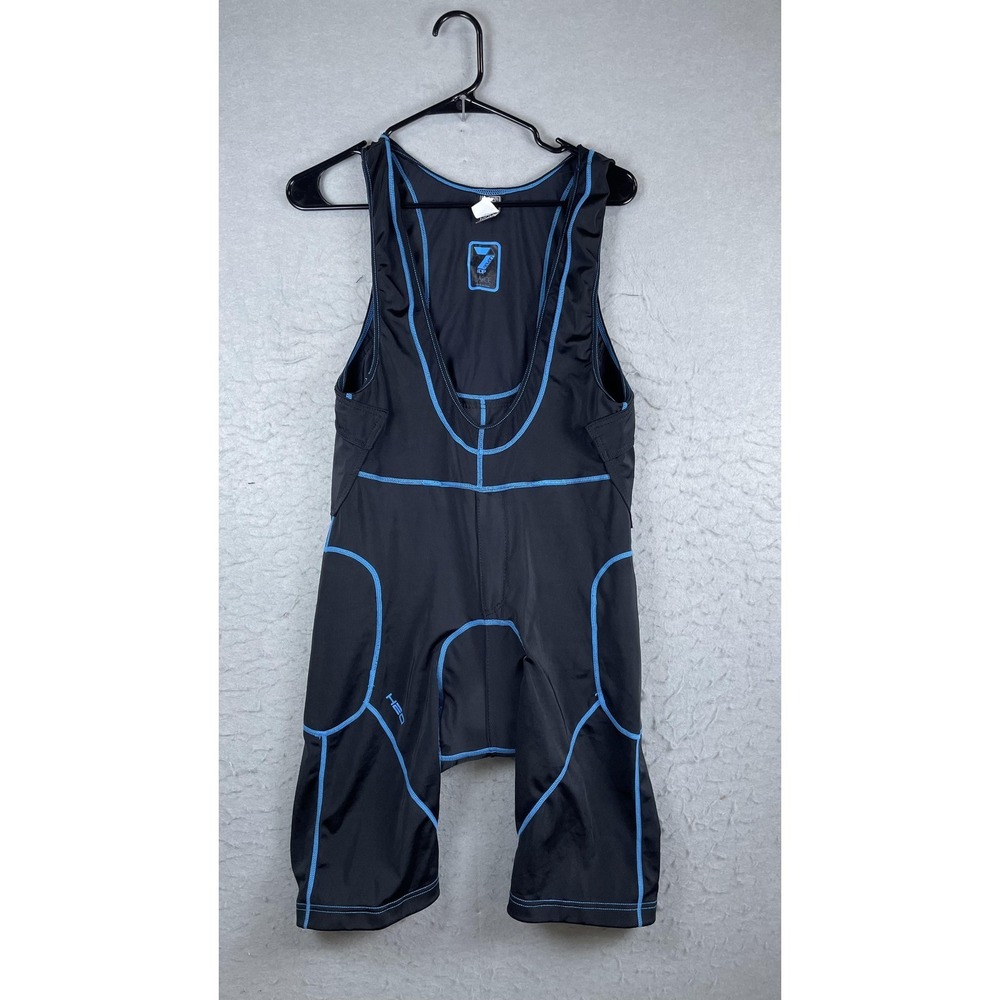7iDP Hydro Bib Shorts‎ Mens Large Black Padded Cycling H2O MTB Road Racing Gear